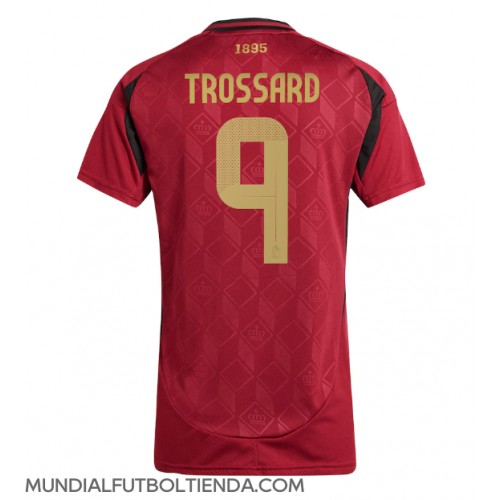 Camiseta Bélgica Leandro Trossard #9 Primera Equipación Replica Eurocopa 2024 para mujer mangas cortas